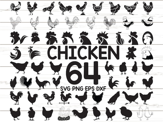Download Chicken Svg Farm Animal Svg Hen Svg Rooster Svg Chick Svg Etsy