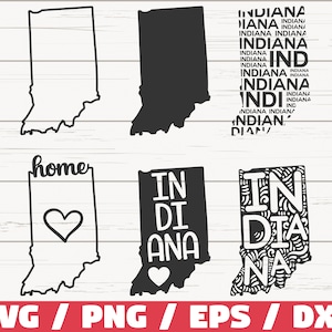 Indiana State SVG / Cut File / Cricut / Clip art / Commercial use / Silhouette / Indiana SVG / Indiana Home Svg / Indiana Outline / IN Svg
