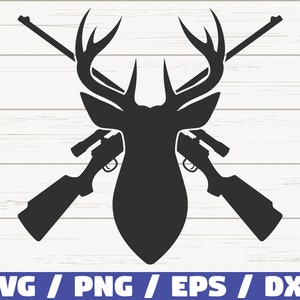 Cabeza de ciervo SVG / Caza de ciervos SVG / Archivo de corte / Cricut / Uso comercial / Descarga instantánea / Silueta / Papá de caza SVG / Cazador Svg