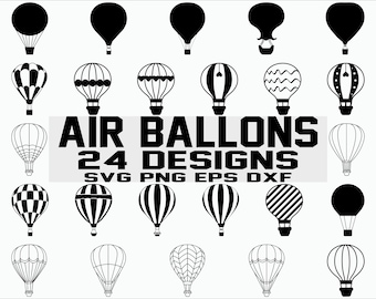 Hot Air Balloon SVG/ Party Decor svg/ Air Balloon svg/ Balloon svg/ Clipart/ Cut File/ Cricut/ Silhouette/ Commercial Use