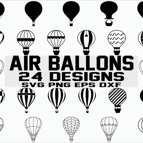 Hot Air Balloon SVG/ Party Decor svg/ Air Balloon svg/ Balloon svg/ Clipart/ Cut File/ Cricut/ Silhouette/ Commercial Use