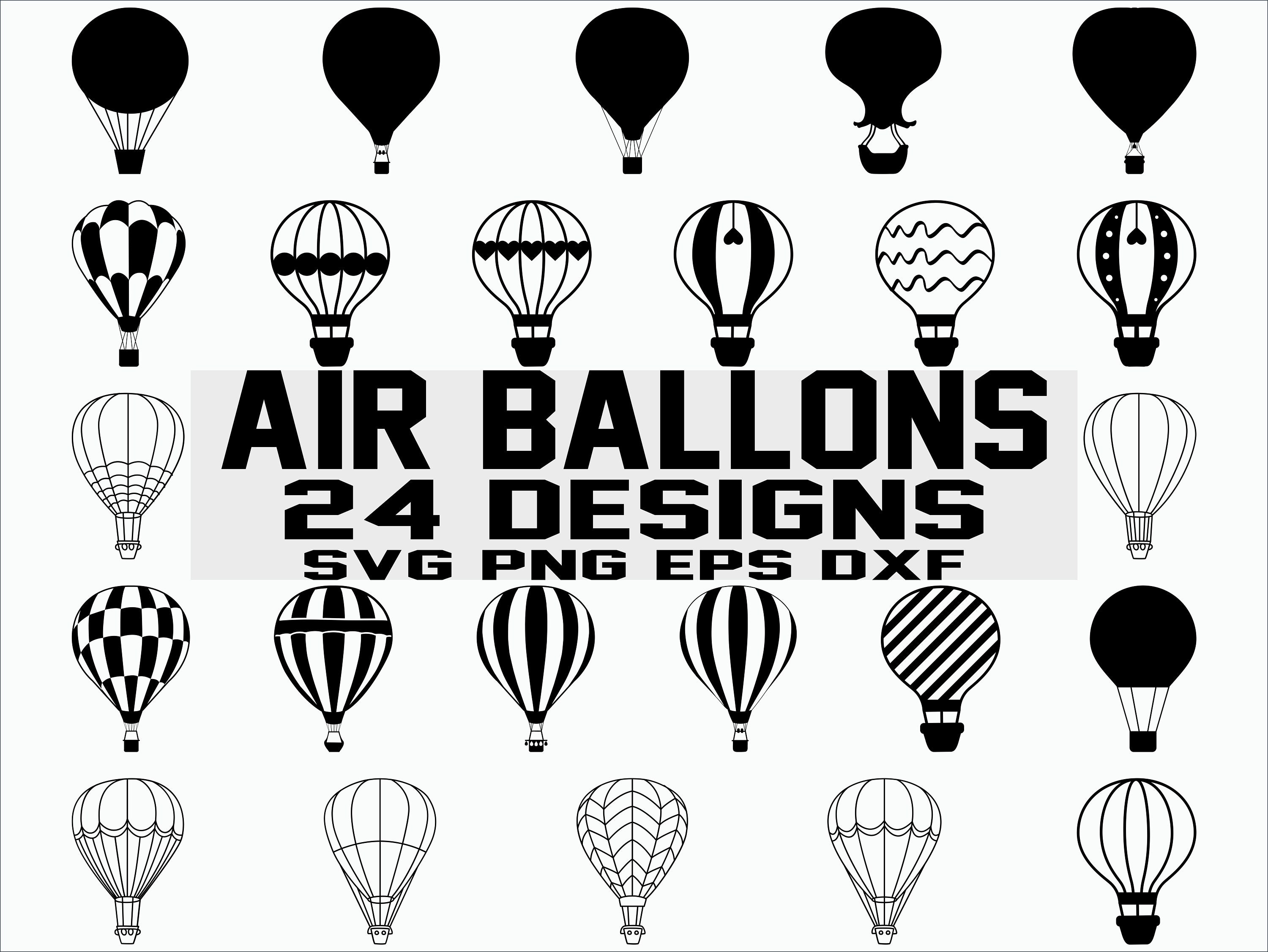 Hot Air Balloon SVG For Cricut