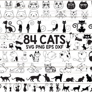 Katzen SVG/ Katzensvg/ Kätzchensvg/ süßes Katzensvg/ Cartoon-Katzensvg/ Katzenkopfsvg/ Kätzchensvg/ Haustiersvg/ Silhouette/ Schnittdatei/ Aufbügeln/ Aufkleber/ Schablone