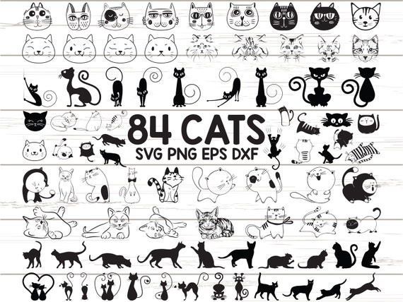 Download Cats Svg Cat Svg Kitten Svg Cute Cat Svg Cartoon Cat Svg Etsy