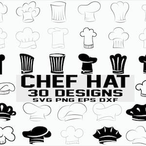 Chef Hat SVG/ chef svg/ chef hat clipart/ kitchen svg/ cook hat svg/ silhouette/ cricut/ cut file
