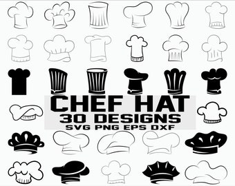 Chef Hat SVG/ chef svg/ chef hat clipart/ kitchen svg/ cook hat svg/ silhouette/ cricut/ cut file