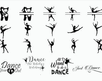 Ballet SVG / Ballerina SVG / Ballet Dancer / Ballet silhouettes / Ballet svg files / Svg / Dxf / Png / Eps / Ballet clipart