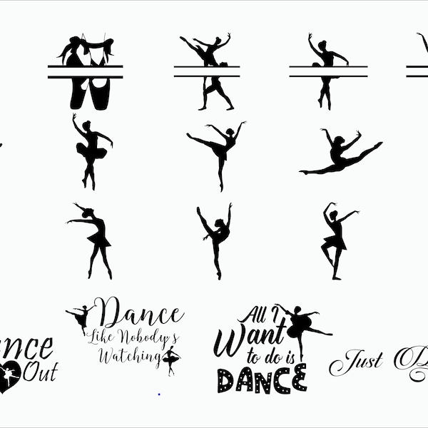 Ballet SVG / Ballerina SVG / Ballet Dancer / Ballet silhouettes / Ballet svg files / Svg / Dxf / Png / Eps / Ballet clipart