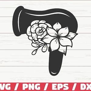 Hairdresser SVG / Hairstylist SVG / Floral Hair Dryer SVG / Cut File /  Commercial use/ Cricut / Hair Tools Svg / Instant Download