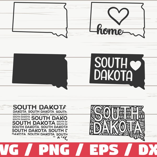 South Dakota State SVG / Cut File / Cricut / Clip art / Commercial use / Silhouette / South Dakota SVG / South Dakota Home Svg / SD Svg