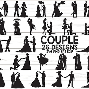 カップル SVG/ 恋人 SVG/ クリップアート/ カットファイル/ Cricut/ シルエット/ ベクター
