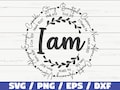 I am Inspiration SVG \/ Bible Verse SVG \/ Cut File \/ Cricut \/ Christian Inspiration SVG \/ Instant Download