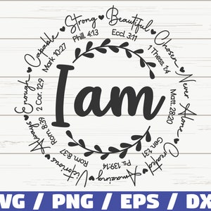 Jestem inspiracją SVG / werset biblijny SVG / plik do cięcia / Cricut / chrześcijańska inspiracja SVG / natychmiastowe pobieranie