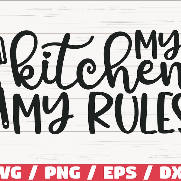 Kitchen Rules Decal Etsy