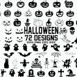 Halloween SVG/ Dynia SVG/ Czarownica SVG/ Duch SVG/ Szkielet/ Pajęcza sieć SVG/ Nietoperz SVG/ cutfile/ Cricut/ clipart / sylwetka/ wektor