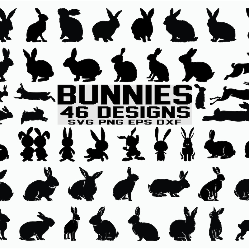 Rabbit Svg File - Etsy