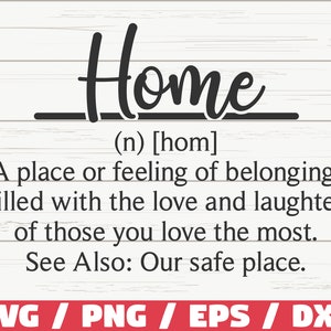 Home Definição SVG / Arquivo de corte / Cricut / Uso comercial / Silhueta / Home SVG / Definição engraçada SVG