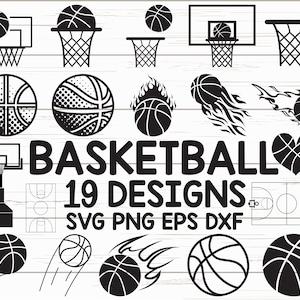 Basket-ball svg/sports svg/terrain de basket-ball svg/ clipart/ silhouette/ fichier de coupe/ sticker/ pochoir/ vinyle/ fichier cricut/ fichier à découper/ vecteur