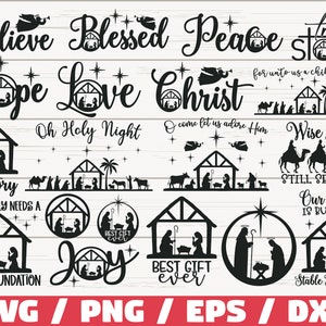 Nativity SVG Bundle / Cut File / Cricut / Commercial use / Nativity SVG / Christmas SVG / Christmas Decoration / Clip art / Vector