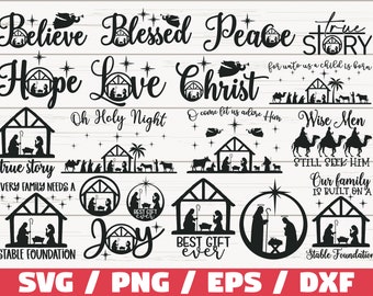 Nativity SVG Bundle / Cut File / Cricut / Commercial use / Nativity SVG / Christmas SVG / Christmas Decoration / Clip art / Vector