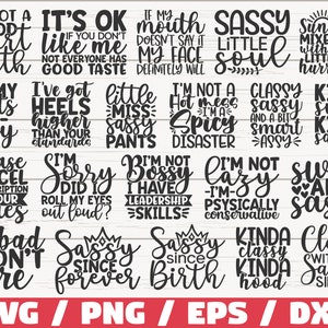 Freche SVG-Bundle / Schneidedatei / Sofort-Download / Kommerzielle Nutzung / Silhouette / Clip Art / Bossy Frau SVG / sarkastische SVG / Freche Frau SVG / sarkastisches Zitat