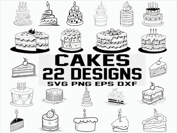 Download Cakes Svg Birthday Svg Dessert Svg Baking Svg Wedding Svg Etsy
