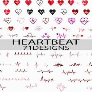 Heartbeat/ SVG /Png 300ppi / Eps / DXF/ Pulse SVG /Cardiogram /Medical /Heart Monitor / Clipart/ Decal/ Stencil/ Vinyl/ Cut file/ Silhouette
