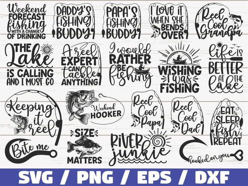 Download Clip Art Art Collectibles Fishing Svg Bundle Cut File Commercial Use Cricut Clip Art Fishing Svg Fisherman Svg Hooker Svg Fishing Quotes Svg