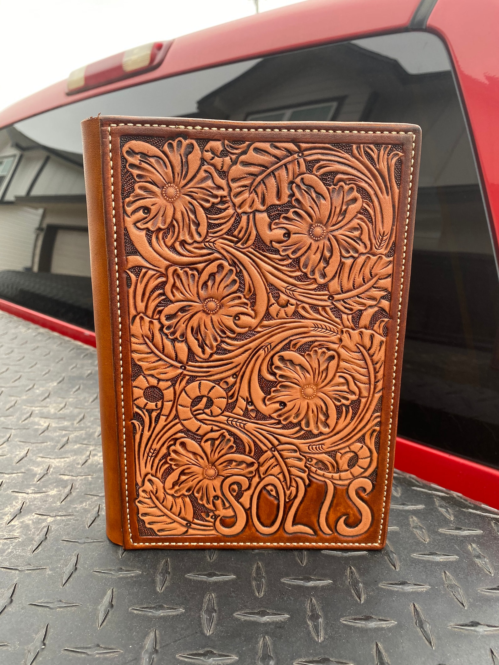 Western tooled leather bible covers etsy
