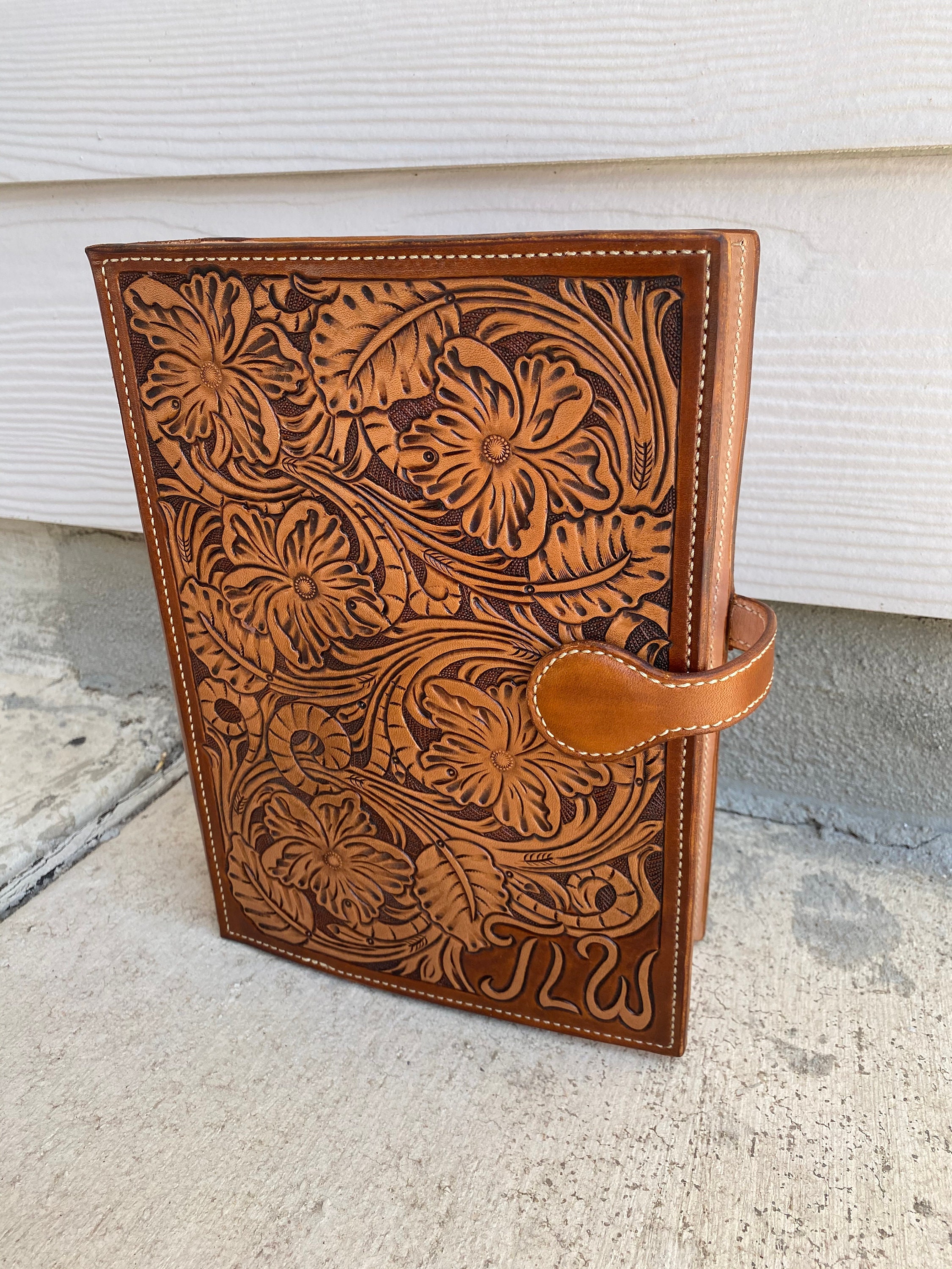 Western Tooled Leather Bible Covers Etsy