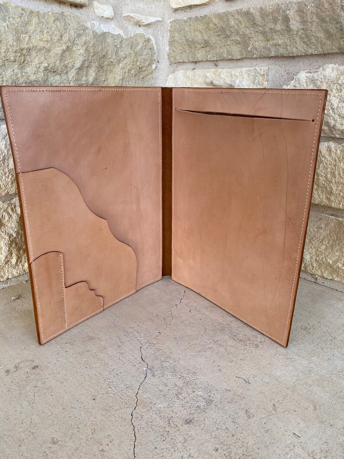 Hand Tooled Legal Size Portfolio Made to Order Etsy