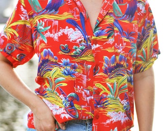 Vintage de aspecto pausado Top