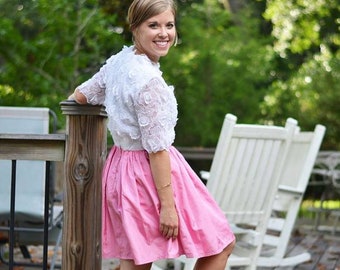 Vestido de dama rosa vintage