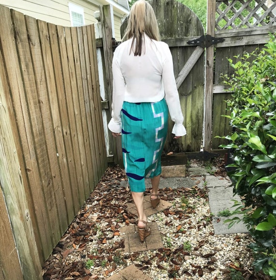 Vintage Hand-Painted Silk Skirt - image 2