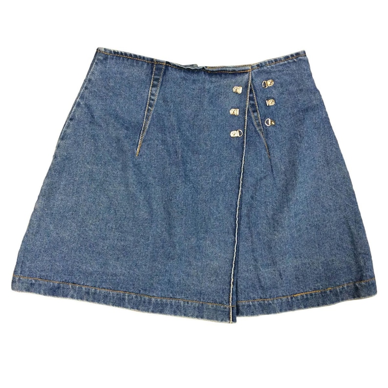 Vintage 1990s Denim Mini Skirt | Etsy