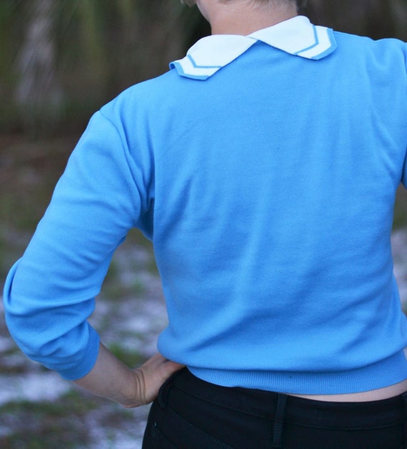 Vintage Blue Sweetest Sailor Super Soft Sweater - image 2