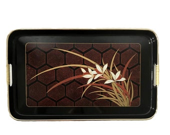 Bandeja vintage lacada Flora