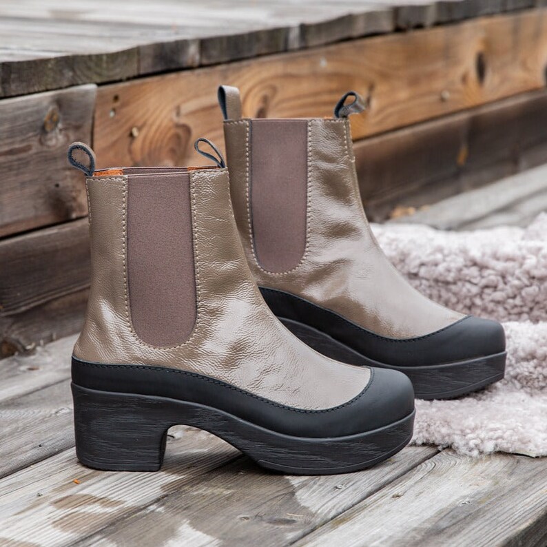 Susie Boot Patent Grey