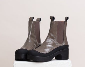 Susie Boot Patent Grey