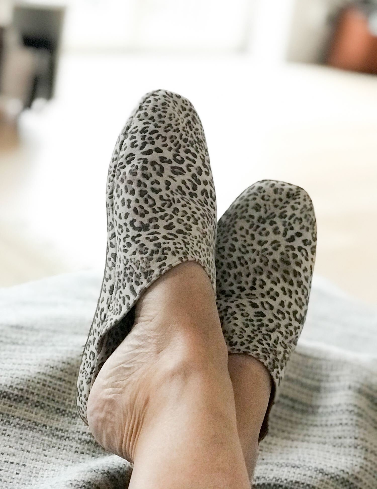 dalmation print slippers