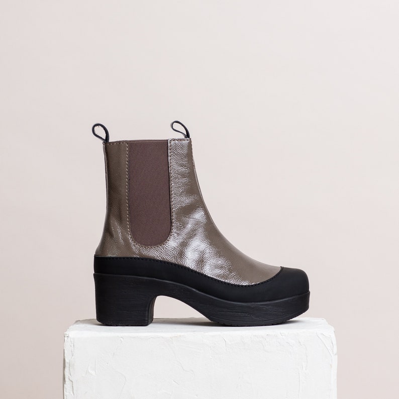 Susie Boot Patent Grey