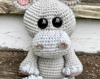 Hyacinth the Hippo (Crochet PATTERN PDF ONLY)