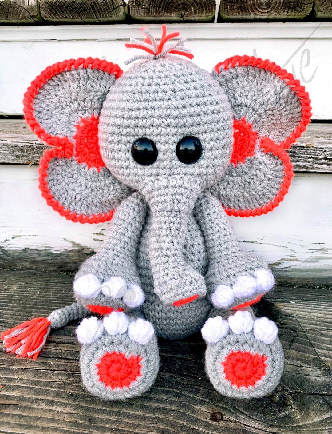 Ellie the Elephant (crochet PATTERN PDF ONLY) - Etsy