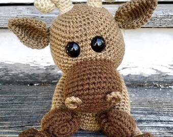 Chocolate the Moose (Crochet PATTERN PDF ONLY)