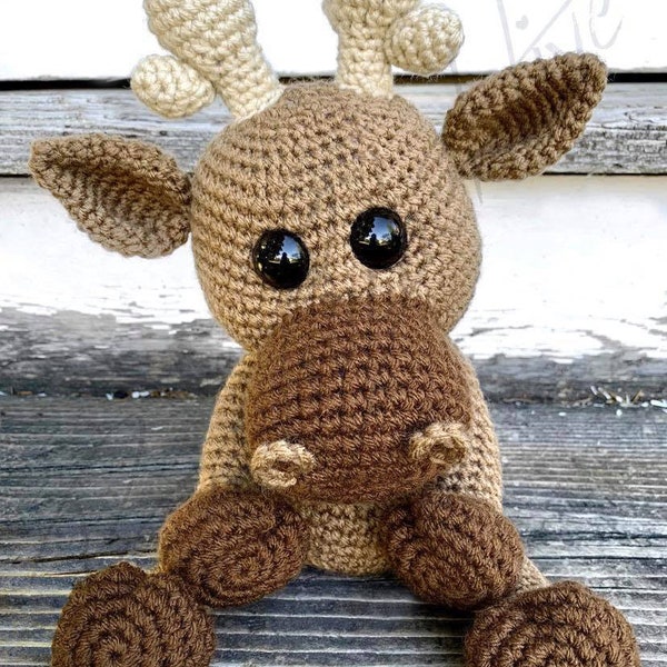 Chocolate the Moose (Crochet PATTERN PDF ONLY)