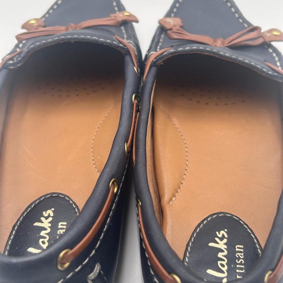 Clarks Woman Dark Blue Leather Loafers Clarks Women main image 4