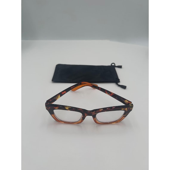 Tortoise Shell Reading Glasses Rectangular Cat Ey… - image 8
