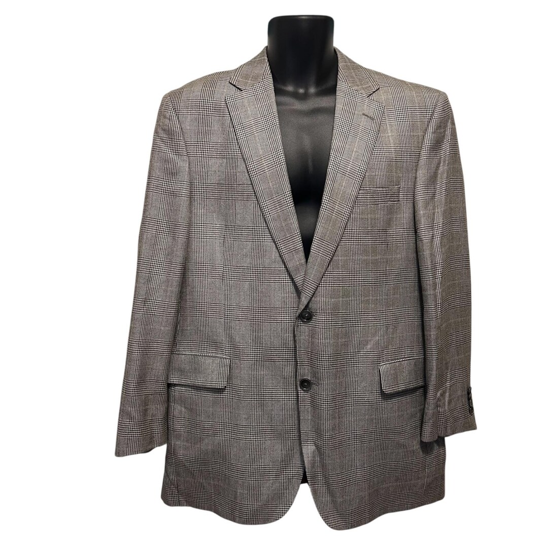Jack Victor Exclusive Collection Mens 100% Wool Blazer 43R Glen Plaid ...