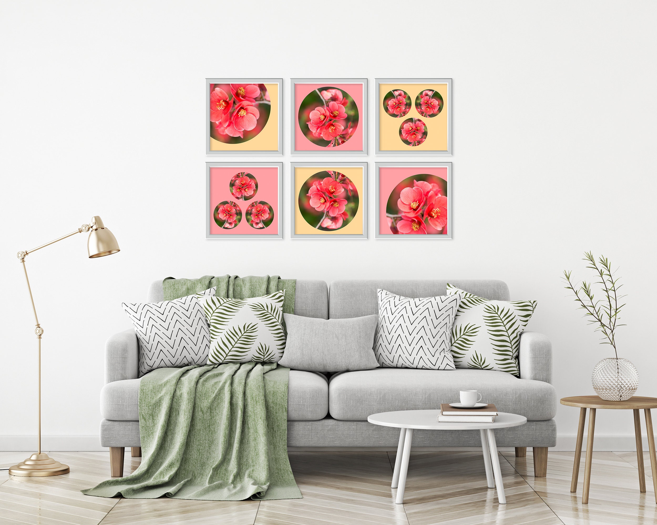 Set of 6 Flowers Prints Gallery Wall Floral Poster Printable Etsy UK