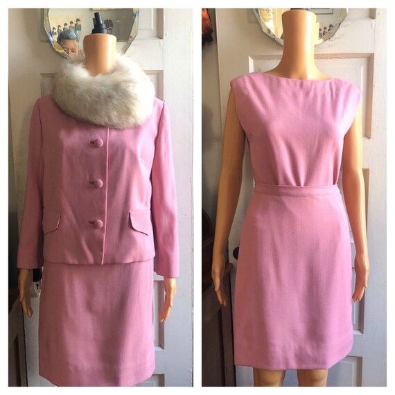 1960s Lilli Ann Skirt Set | 1960s Pink Lilli Ann S